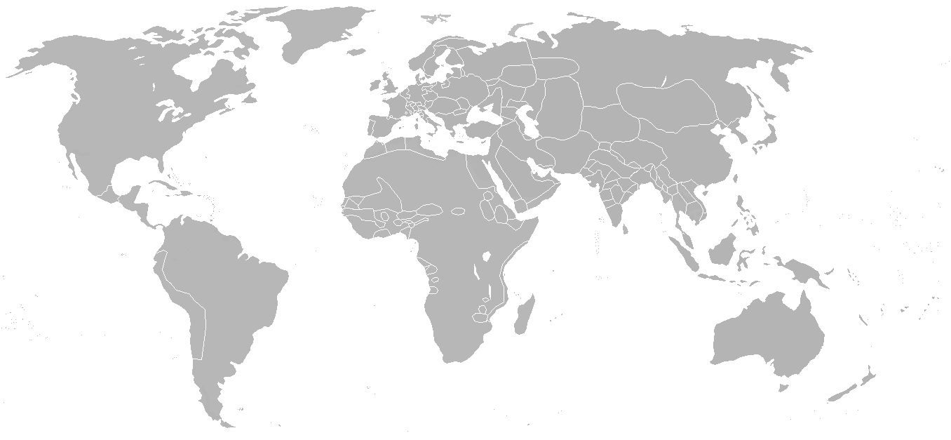 Carte mondiale équirectangulaire des expéditions RSLA